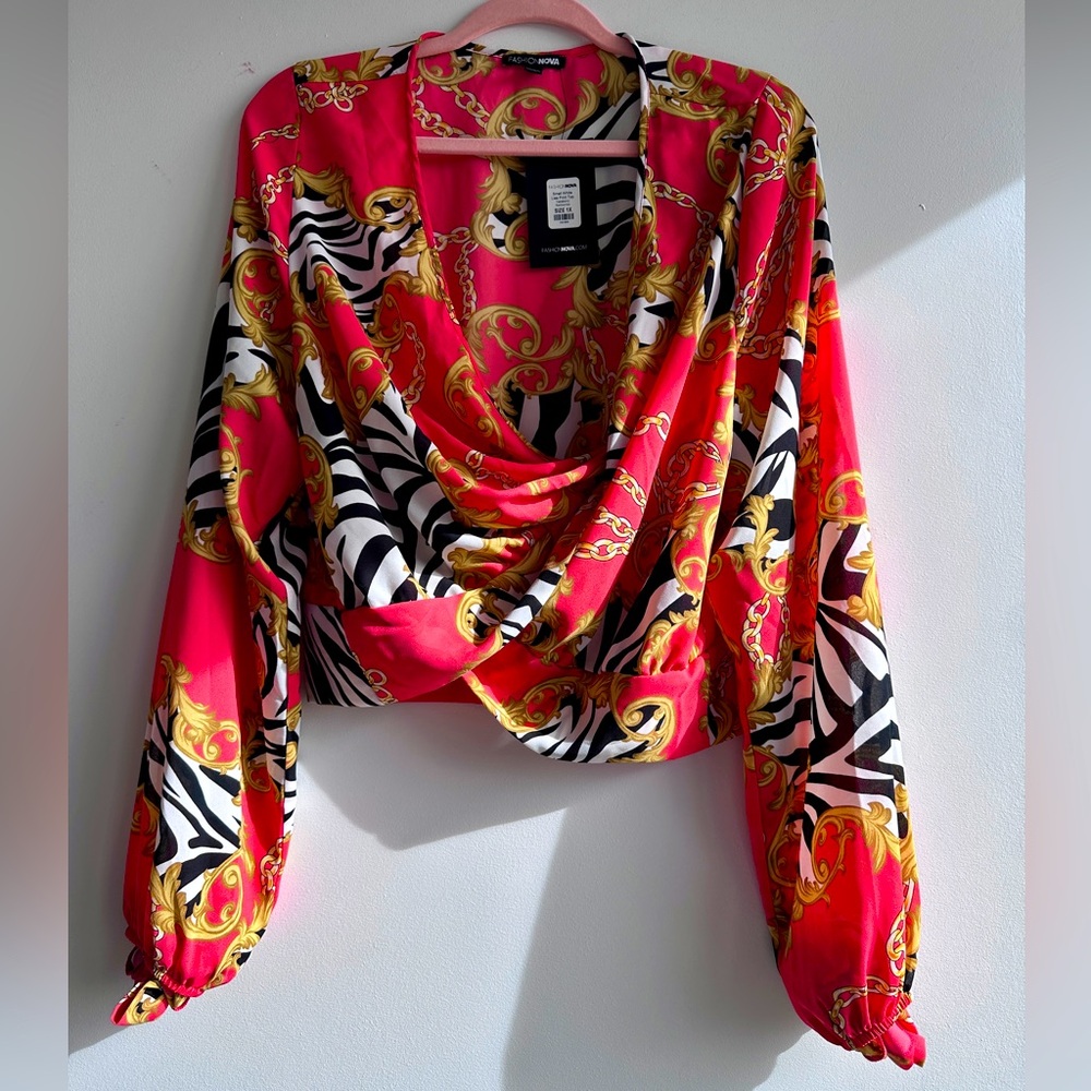 NWT Fashioniva Wrap Top 1X